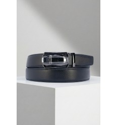 Ceinture automatique boucle crémaillère sans trous en croute de cuir de vachette 3.5 cm - 4