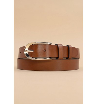 Ceinture femme en croûte de cuir de vachette 30 mm de large - 2