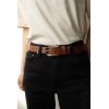 Ceinture femme en croûte de cuir de vachette 30 mm de large - 8