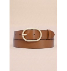 Ceinture femme en croûte de cuir de vachette largeur 30 mm - 1
