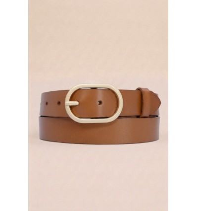 Ceinture femme en croûte de cuir de vachette largeur 30 mm - 1