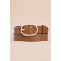 Ceinture femme en croûte de cuir de vachette largeur 30 mm