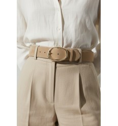 Ceinture femme en cuir daim largeur 5 cm - 1