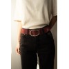 Ceinture femme en cuir daim largeur 5 cm - 4
