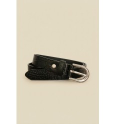 Ceinture femme en cuir impression croco largeur 2,5 cm Fabriqué en Italie - 1