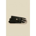 Ceinture femme en cuir impression croco largeur 2,5 cm Fabriqué en Italie