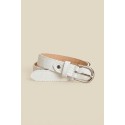 Ceinture femme en cuir impression croco largeur 2,5 cm Fabriqué en Italie