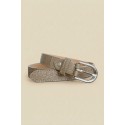 Ceinture femme en cuir impression croco largeur 2,5 cm Fabriqué en Italie