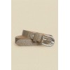 Ceinture femme en cuir impression croco largeur 2,5 cm Fabriqué en Italie - 1