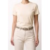 Ceinture femme en cuir impression croco largeur 2,5 cm Fabriqué en Italie - 2
