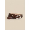 Ceinture femme en cuir impression croco largeur 2,5 cm Fabriqué en Italie - 2