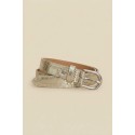 Ceinture femme en cuir impression croco largeur 2,5 cm Fabriqué en Italie