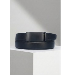 Ceinture automatique boucle crémaillère sans trous en croute de cuir de vachette 3.5 cm - 5