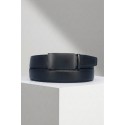 Ceinture automatique boucle crémaillère sans trous en croute de cuir de vachette 3.5 cm