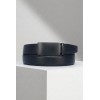 Ceinture automatique boucle crémaillère sans trous en croute de cuir de vachette 3.5 cm - 5