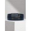 Ceinture automatique boucle crémaillère sans trous en croute de cuir de vachette 3.5 cm - 5