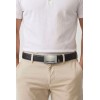 Ceinture automatique boucle crémaillère sans trous en croute de cuir de vachette 3.5 cm - 4