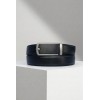 Ceinture automatique boucle crémaillère sans trous en croute de cuir de vachette 3.5 cm - 5