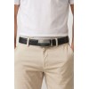 Ceinture automatique boucle crémaillère sans trous en croute de cuir de vachette 3.5 cm - 5