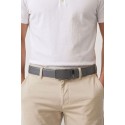 Ceinture automatique boucle crémaillère sans trous en croute de cuir de vachette 3.5 cm