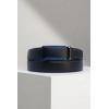 Ceinture automatique boucle crémaillère sans trous en croute de cuir de vachette 3.5 cm - 4