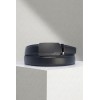 Ceinture automatique boucle crémaillère sans trous en croute de cuir de vachette 3.5 cm - 5