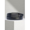 Ceinture automatique boucle crémaillère sans trous en croute de cuir de vachette 3.5 cm - 4