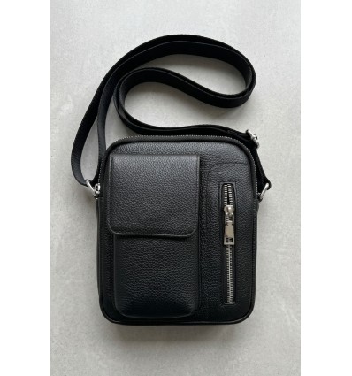 Sac bandoulière pour homme en cuir de vachette - 1