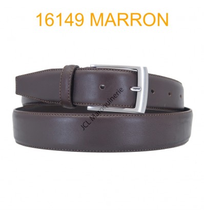 Ceinture en cuir de vachette véritable fabrication italienne 16149 marron