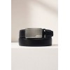 Ceinture automatique boucle crémaillère sans trous en croute de cuir de vachette 3.5 cm - 6