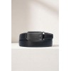 Ceinture automatique boucle crémaillère sans trous en croute de cuir de vachette 3.5 cm - 4