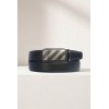 Ceinture automatique boucle crémaillère sans trous en croute de cuir de vachette 3.5 cm - 4