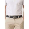 Ceinture automatique boucle crémaillère sans trous en croute de cuir de vachette 3.5 cm - 5