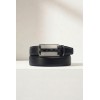 Ceinture automatique boucle crémaillère sans trous en croute de cuir de vachette 3.5 cm - 5
