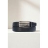 Ceinture automatique boucle crémaillère sans trous en croute de cuir de vachette 3.5 cm - 5