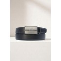 Ceinture automatique boucle crémaillère sans trous en croute de cuir de vachette 3.5 cm