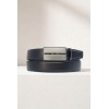 Ceinture automatique boucle crémaillère sans trous en croute de cuir de vachette 3.5 cm - 5
