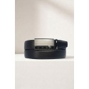 Ceinture automatique boucle crémaillère sans trous en croute de cuir de vachette 3.5 cm