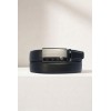 Ceinture automatique boucle crémaillère sans trous en croute de cuir de vachette 3.5 cm - 5