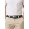 Ceinture automatique boucle crémaillère sans trous en croute de cuir de vachette 3.5 cm - 4