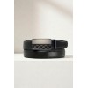 Ceinture automatique boucle crémaillère sans trous en croute de cuir de vachette 3.5 cm - 5