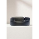 Ceinture automatique boucle crémaillère sans trous en croute de cuir de vachette 3.5 cm