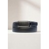 Ceinture automatique boucle crémaillère sans trous en croute de cuir de vachette 3.5 cm - 5