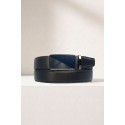 Ceinture automatique boucle crémaillère sans trous en croute de cuir de vachette 3.5 cm