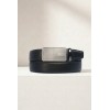 Ceinture automatique boucle crémaillère sans trous en croute de cuir de vachette 3.5 cm - 4