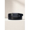 Ceinture automatique boucle crémaillère sans trous en croute de cuir de vachette 3.5 cm - 4