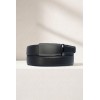 Ceinture automatique boucle crémaillère sans trous en croute de cuir de vachette 3.5 cm - 4