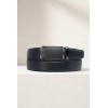 Ceinture automatique boucle crémaillère sans trous en croute de cuir de vachette 3.5 cm - 4