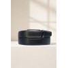 Ceinture automatique boucle crémaillère sans trous en croute de cuir de vachette 3.5 cm - 4
