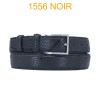 Ceinture en cuir de suède impression lezard fabrication italienne 1556 noir